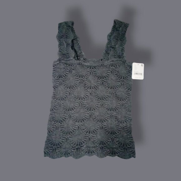 Free People (Intimately) • Love Letter Floral Knit Cami • M/L • Black • NEW 🏷️ - Picture 2 of 7